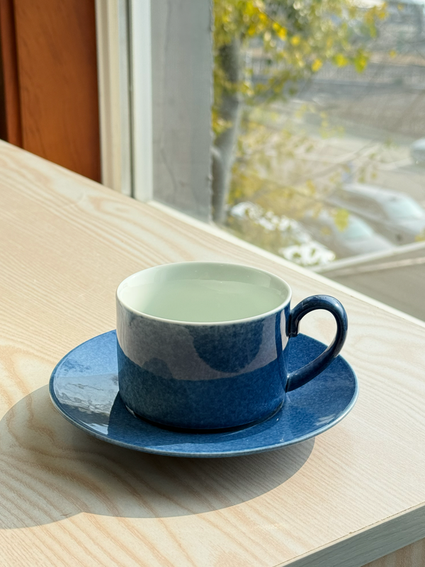 "aceful Ritual in Every SipLove this earthy blue shade—it turns every cup of coffee into a peaceful ritual."