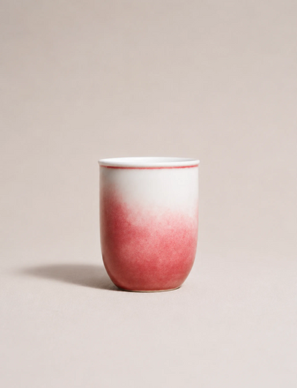 Handleless porcelain cup