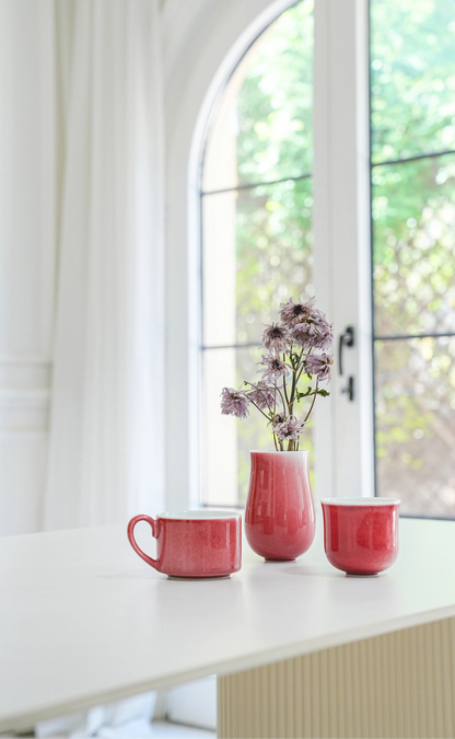 Rose-Tinted Palm Porcelain Cup