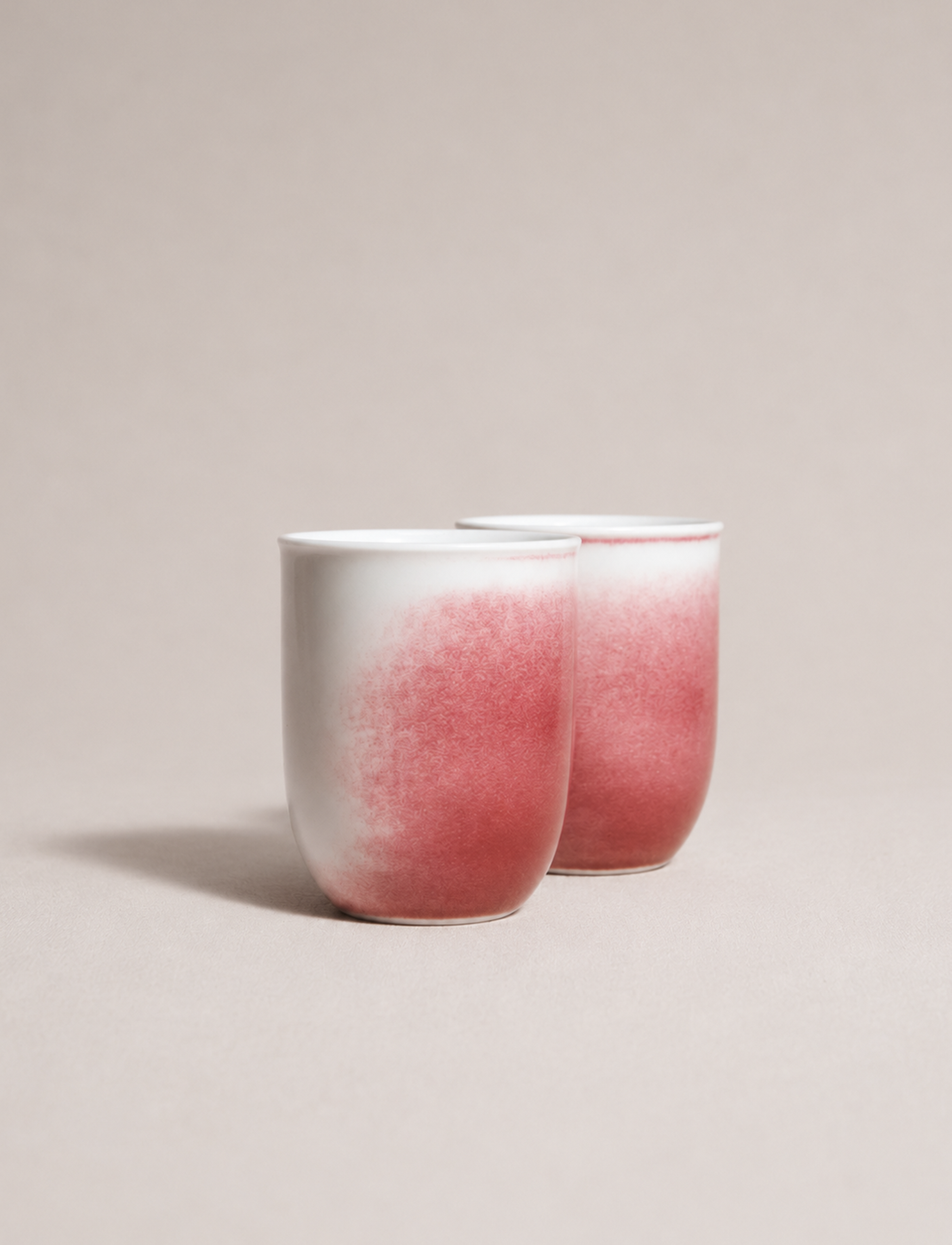 Handleless porcelain cup