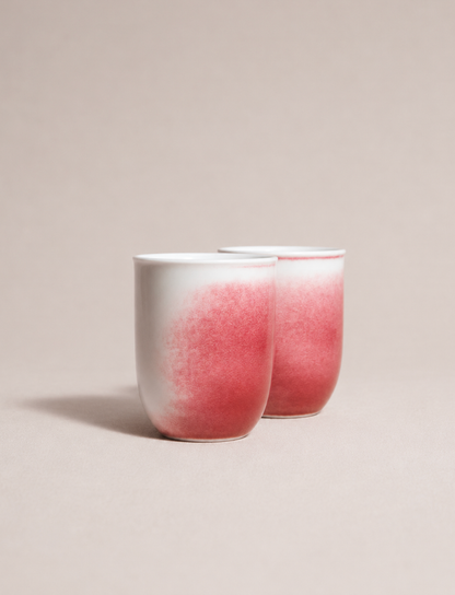 Handleless porcelain cup
