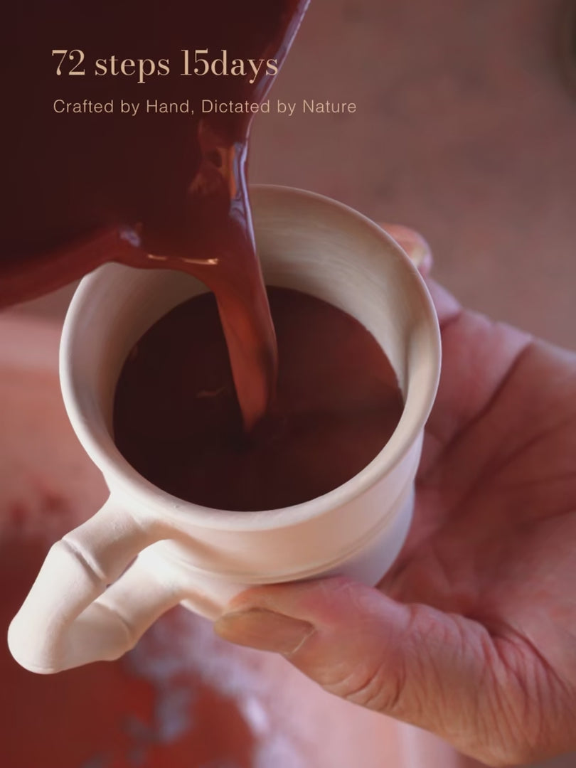 Natural Bamboo branch cup—72 Steps Handcrafted