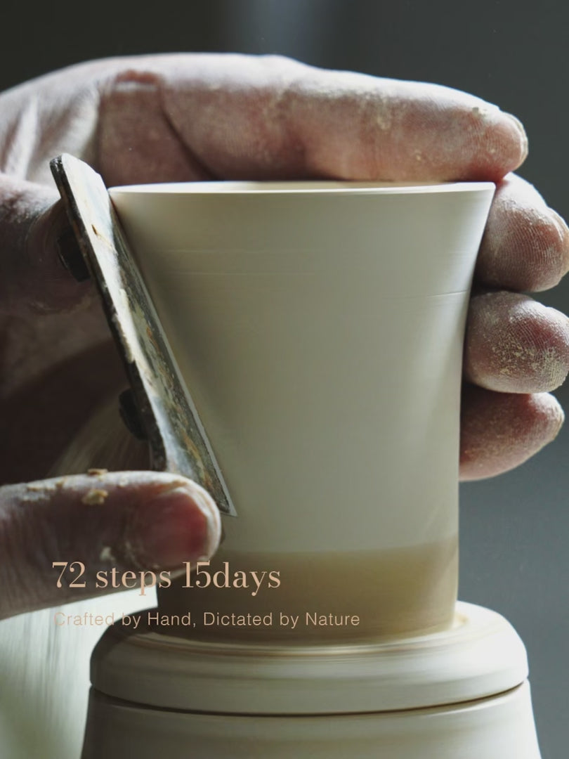 Natural Hourglass cup—72 Steps Handcrafted