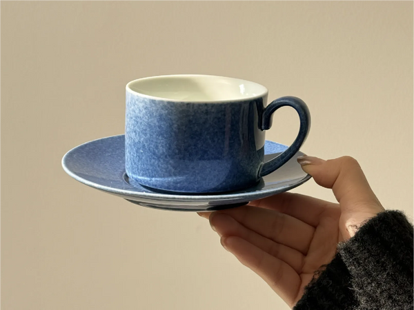 "aceful Ritual in Every SipLove this earthy blue shade."