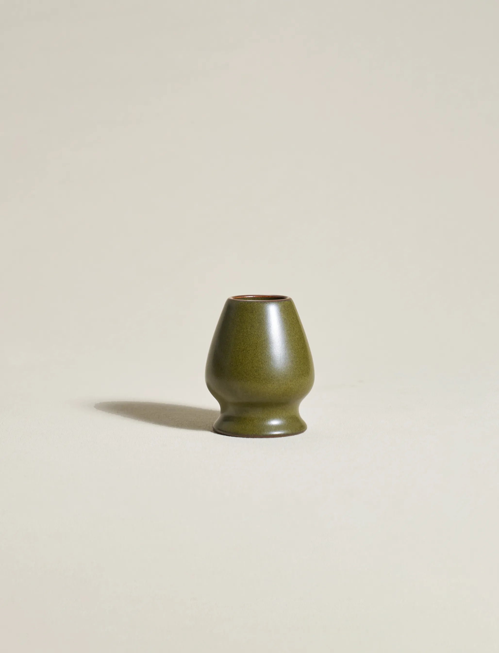 SaraGaia whisk holder in Tea-Dust glaze. Essential for traditional tea ritual.